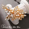CASDRE Rhinestone Wedding Hair Clip Sparkly Crystal Bridal Hair Barrette