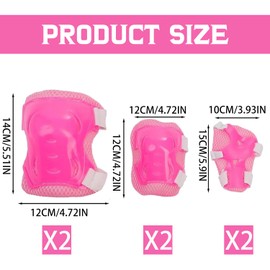 6 PCS Knee Pads for Kids – Protective Gear Set for Skateboarding, Biking, Roller Skating & Outdoor Sports | Adjustable, Breathable & Impact-Resistant | Includes Knee, Elbow Pads & Wrist Guards