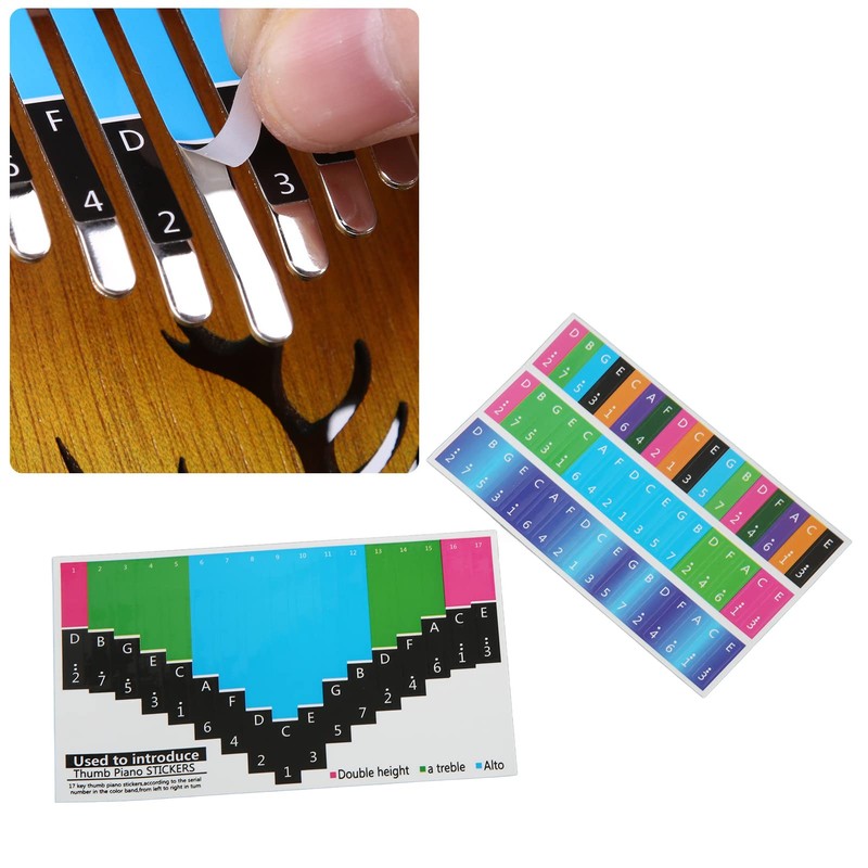 BALITY Kalimba Stickers, High Adhesion, Easy Clean Thumb Piano Stickers,