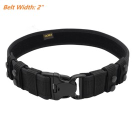 TACNEX Duty Belt w/ 4 Keepers 2" Nylon Stiff Utility Belt Police Law Enforcement Security Work Patrol Gear Carrier XL
