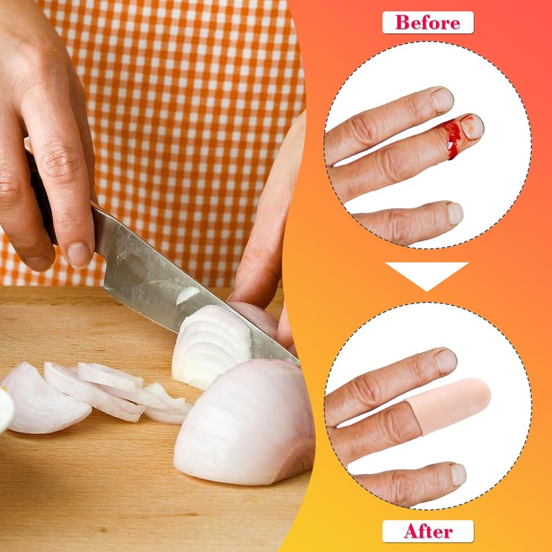 Joez Wonderful 10pcs Gel Finger Cots, Silicone Finger Covers, Thumb