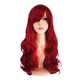 Atayou® Women's Red Synthetic Cosplay Wig for Women Halloween and Party Fancy Dress with 1 Free Wig Cap