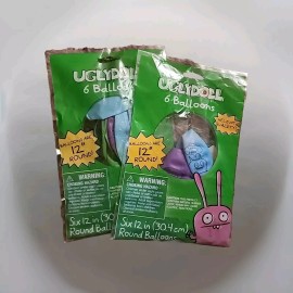 Designware UglyDoll Balloons 6 Pieces 2 Packs 12" Helium Quality