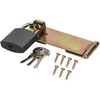 KOTARBAU® Hasp 130 mm with Padlock Yellow Galvanised Padlock Bolt
