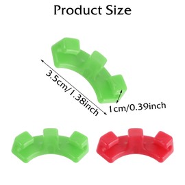 Pack of 50 Plant Benders, 90 Degree Low Stress Training Clips, Plant Trainer for Low Load, Plant Training, Bending Clips for Bending Plant Stems and Changing the Growth Direction (Green, Red)