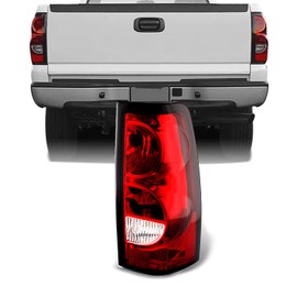 AKKON - For 03-06 Chevy Silverado Pickup Truck Red Clear Tail Lights Passenger Right Side Replacement Lamps