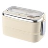 Salad Lunch Container | Double Layer Stainless Steel Lunch Box