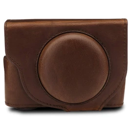 MegaGear MG1731 Ever Ready Leather Camera Case compatible with Sony Cyber-shot DSC-RX100 VII - Dark Brown