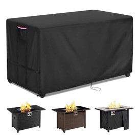 Youlvy Fire Pit Cover Rectangular 54 Inch - Waterproof Outdoor Fire Table Cover Rectangle Heavy Duty, 600D Patio Propane Gas Firepit Cover Rectangular Tear Weather Resistant - 54 x 28 x 24 Inch