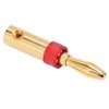 Preffair 4pcs Speaker Banana Plugs 24K Gold Plated Dual Screws