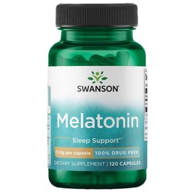 Swanson | Suplemento Alimenticio | Melatonina | 3 mg | 120 Cápsulas | 100% Puro | Sin OMG
