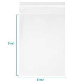 1000 Pcs - 6" x 9" Clear Cello Cellophane Bags Self Sealing- 3.94 Mils Thick Cello Plastic Bag Fits 6X9 Prints, Photos, Cards & Envelopes