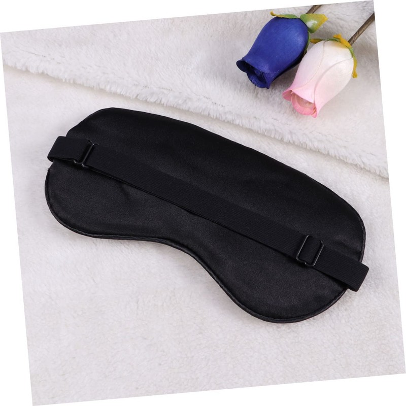 WOONEKY Travel Eye Mask for Airplane Sleep Large Silk Eye