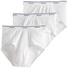 Fruit of the Loom Men's Brief 3 Pack, White, Small(Pack