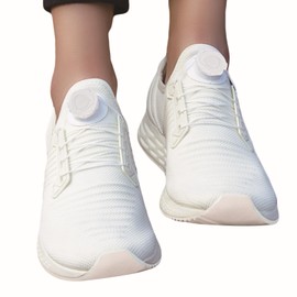 Polaris Drill - Rotating shoelace closures and automatic lacing system, suitable for all ages, Retro white