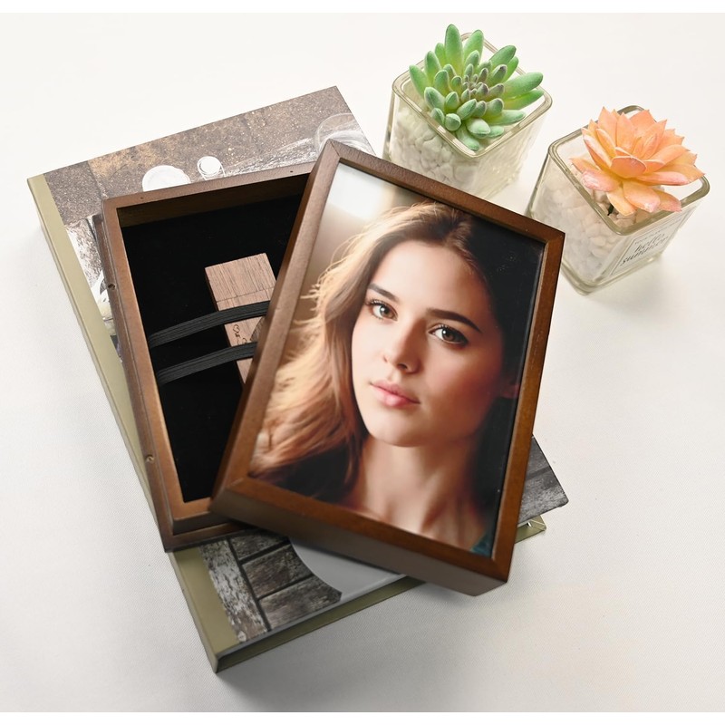 Wood USB Flash Drive Box - Fit 3.5" x 5"