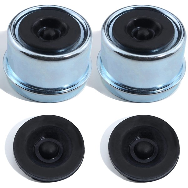 iBroPrat 2pcs Trailer Axle Dust Cap Cup Grease Cover 1.98"