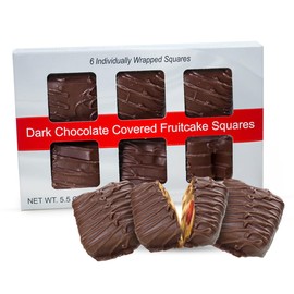 Beatrice Bakery Co Grandma's Original Individually Wrapped Fruitcake Slices, Real Fruit and Nuts Freshly Made, Brandy, Bourbon and Rum Fruitcake, Est. 1917 (5.5 Ounce Box, Dark Chocolate)