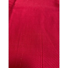 Unbranded Red Polka Dot Cotton Fabric 1/2 Yards 44" Wide Quilting Sewing