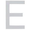 Arial Font White Painted MDF Wood Letter E (6 Inches)