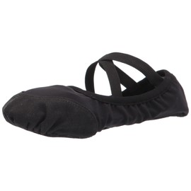 SANSHA womens Split Leather Sole Soft Shoes 83x Pro-fit Ballet Flat, Black, 7.5 US