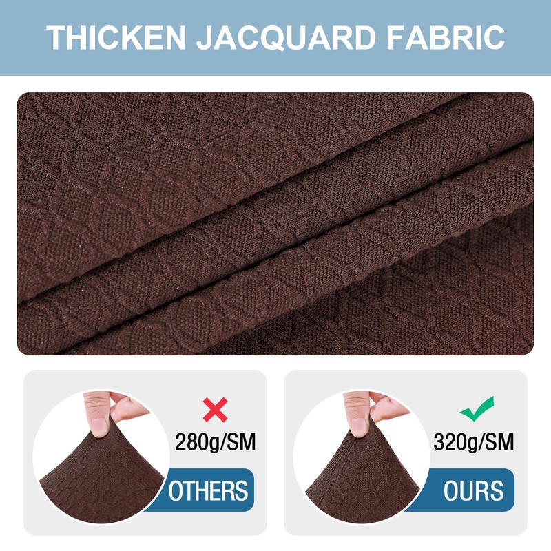 Smiry Stretch Jacquard Seat Covers for Dining Room Chairs Set