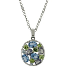 'Sarah Kern "Venus Pendant, Chain Pendant, Zirconia, 925 Sterling Silver, rhodium plated, HEAT Collection, SW00016