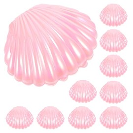 Gadpiparty Caja De Dulces De Concha De Mar 10 Piezas Contenedor De Pequeño Para Fiesta Boda Y Decoración De Mesa 3.58X3.03X1.77 Pulgadas