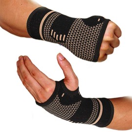Faletony (Set of 2) Wrist Bandage, Copper Wrist Guards, Hand Bandage, Wrist Support, Sports Bandages for Sports, Fitness, Strength Training, Bodybuilding