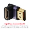 cablecc HDMI Male to HDMI 2.1 Female Vertical Down Angled