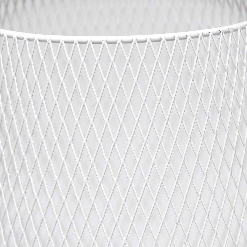 Simple Designs LT1074-WHT Wired Mesh Uplight Table Lamp, White