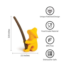 OTOTO Al Dente Pasta Man, Spaghetti Tester and Steam Releaser - 100% BPA Free and Food Safe Fun Housewarming Gifts - Dishwasher Safe Kitchen Tools and Gadgets