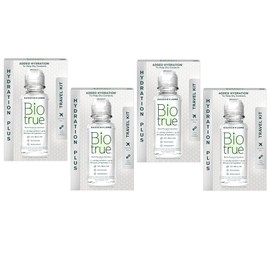 Biotrue 바이오트루 콘택트렌즈 솔루션, 소프트 콘택트렌즈용 다목적 렌즈 케이스 포함, 2 FL OZ 여행용 사이즈(4팩) BioTrue Contact Lens Solution, with Soft Contact Lens Multi-Purpose Lens Case, 2 FL OZ Travel Size (4 Pack)