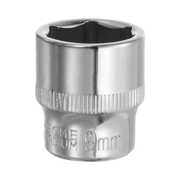 Sourcing Map 6-Point 3/8" Drive 19mm Deep Socket, 1.18" Length,