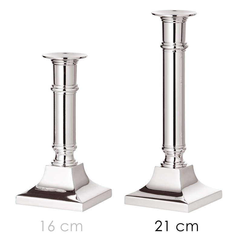 Edzard Candlestick Kent, height 8,3 in, silver plated, tarnish protected