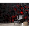 Eierme Tech Red Blocks Wall Mural Wallpaper for Bedroom 103"