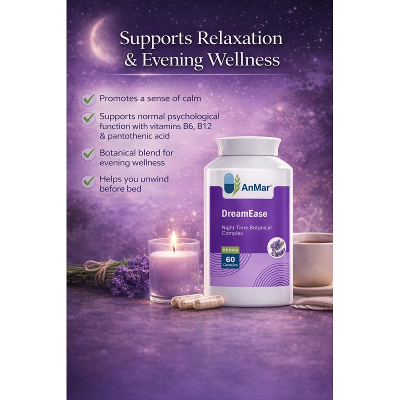 AnMar® DreamEase Night Time Herbal Complex – Ashwagandha KSM-66, Tart