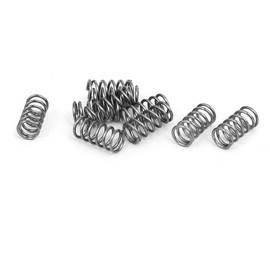 TOP-VIGOR 10Pcs Compression Spring, 5mm OD,0.6mm Wire Size,10mm Free Length Dual Extended Durable Dual Hook Tension Spring for Furniture Screen Doors Repair Projects