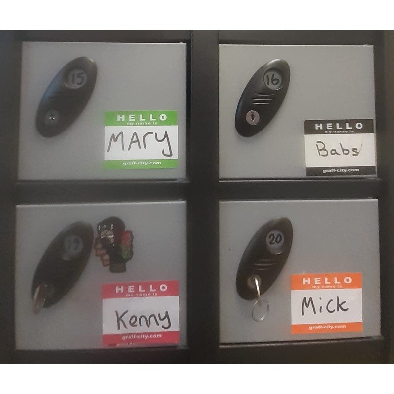 'Hello My Name is' Stickers/Name Label Tags - Red &