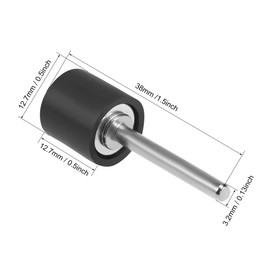 uxcell 1/2 Inch Drum Rubber Mandrels 1/8 Inch Shank Sanding Sleeve Holder for Rotary Tools
