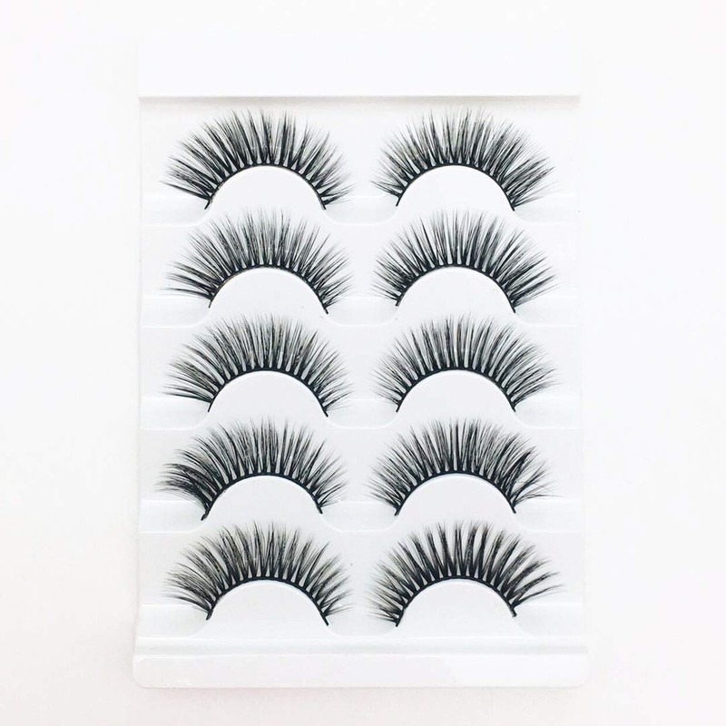 False Eyelashes, 3D Faux Eyelashes Natural Long Looking Fake Eyelashes,Reusable
