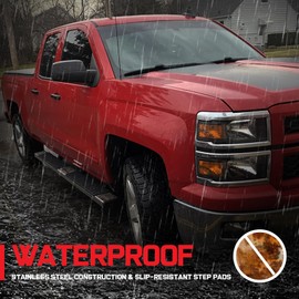 6" Running Boards Compatible with 2019-2025 Chevy Silverado/Gmc Sierra 1500 Double Cab, 20-25 Silverado/Sierra 2500hd 3500hd, Stainless Steel Silverado Running Boards Step Bar Side Step.