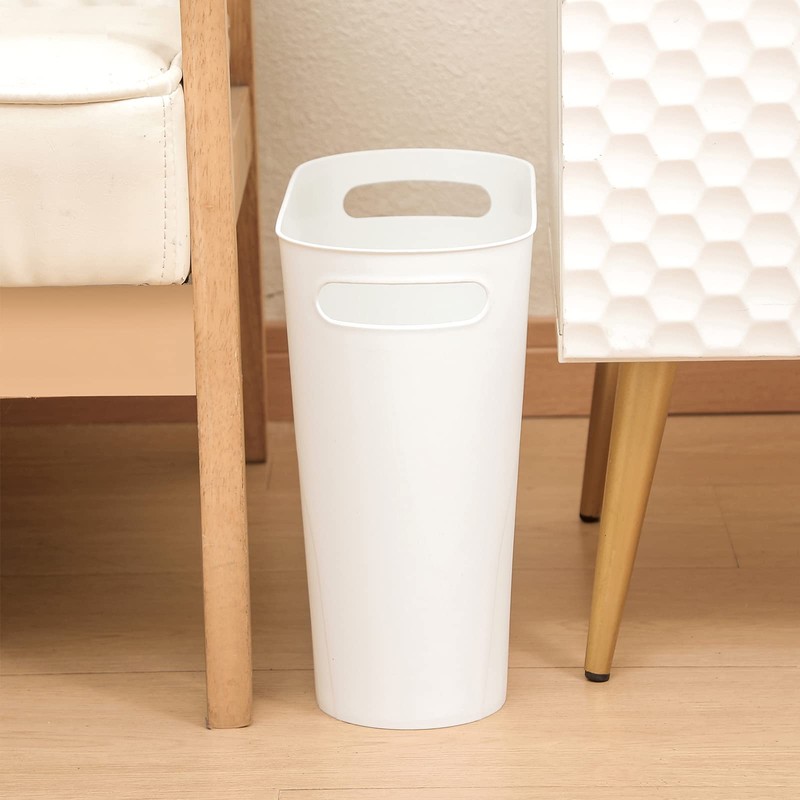 rejomiik Small Bathroom Trash Can, 3.5 Gallon Slim Garbage Can,