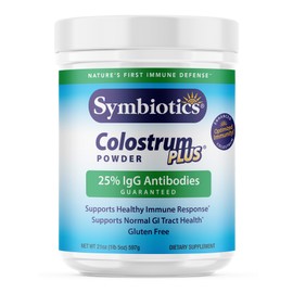 Symbiotics Symbiotics Colostrum Plus Powder 21 oz (597 g) - Immunity Support - Promotes Athletic Performance and Optimal Iron Levels - Immunoglobulin - 25% lgG Antibodies - Gluten Free