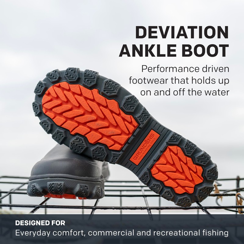 Grundens Mens Deviation 6" Ankle Boot|Durable, Waterproof, Anchor, M 8