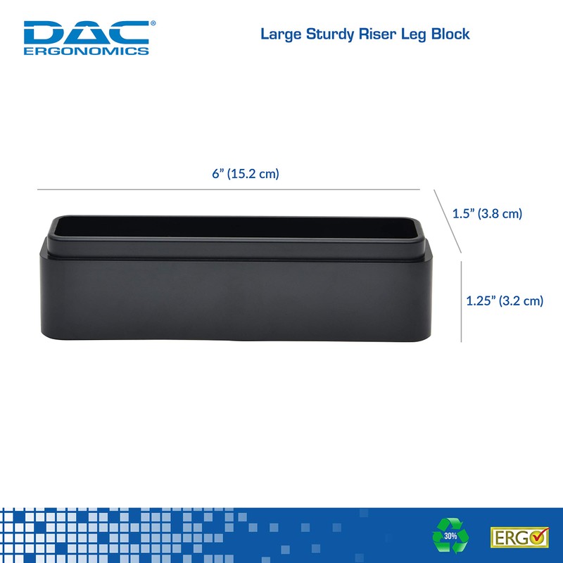 DAC Stax Leg Block Kit for Height-Adjustable Rectangular Monitor Stand,