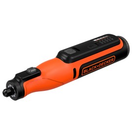 Black+Decker Cordless Multifunction Tool with 36 Pieces Accessories BCRT8I (7.2V, 1.5Ah, Universal Fine Drill Grinder with LED Light, for Cutting, Grinding, Polishing and Sanding, Includes USB