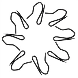 Mini Skater 30Pcs Curtain Hooks Pin-On Drapery Hooks Living Room Bedroom Window Curtain Hanging Hook for Window Door Shower Curtain (Black)