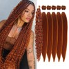 Braiding Hair Pre stretched Ginger Boho Braiding Hair 6Packs/Lot Curly