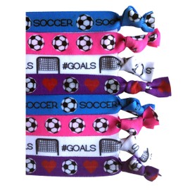8 Piece Soccer Gift Hair Ties- Soccer Gifts for Boys, Girls, Women, Soccer Coach Gifts, Soccer Team Gifts, Soccer Accessories for Girls, Soccer Coach, Soccer Bracelet for Girls, Soccer Balls